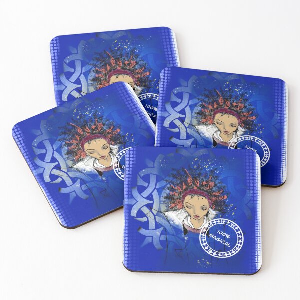 Item preview, Mysterious woman with blue mandala designed and sold by Pachionart.