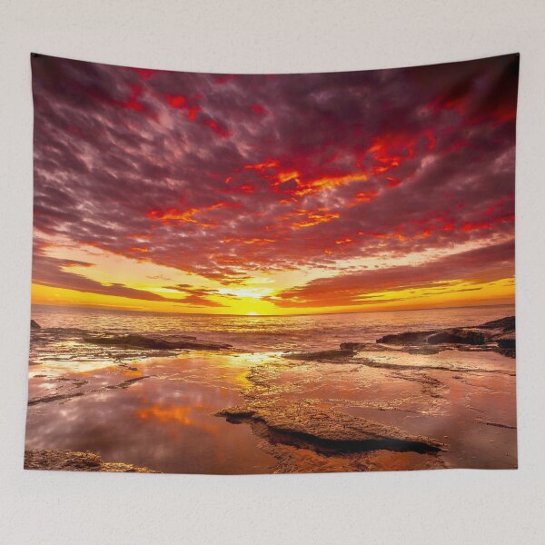 Item preview, Sunset Over The Beach - Natural Sunset Reflection designed and sold by PhotoozStore.