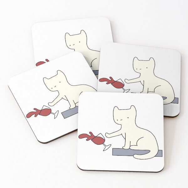 Item preview, Cat and Red Wine Glass designed and sold by line-on-line.