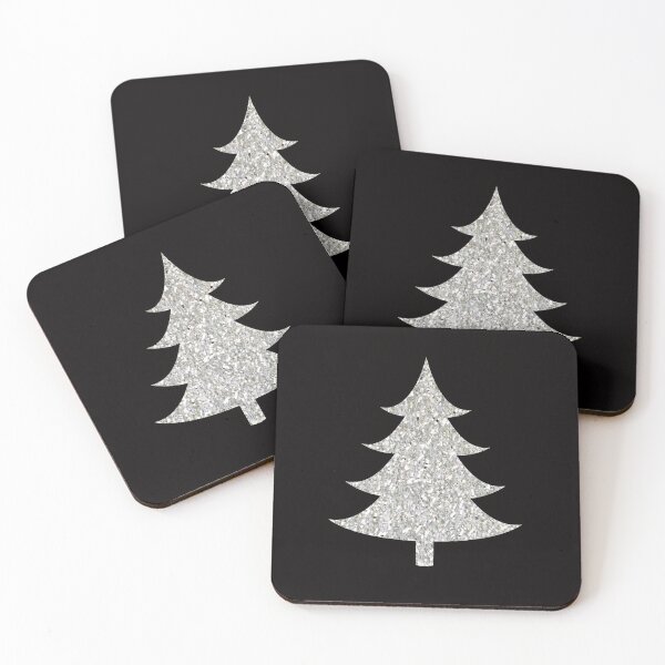 Item preview, Minimalistic Silver Faux Glitter Christmas Tree designed and sold by Felicity-K.