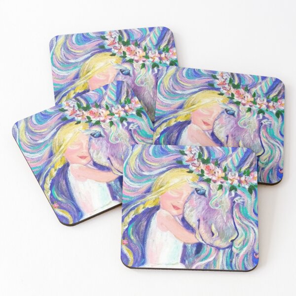 Item preview, Girl and her unicorn designed and sold by orangerinka.