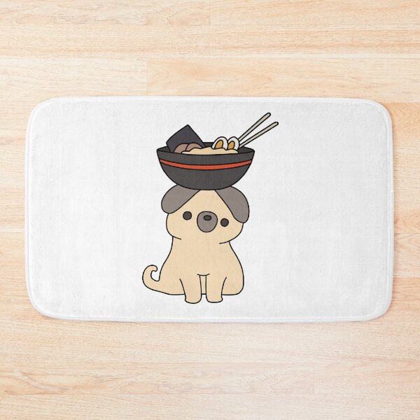 Item preview, Pug with Ramen designed and sold by line-on-line.