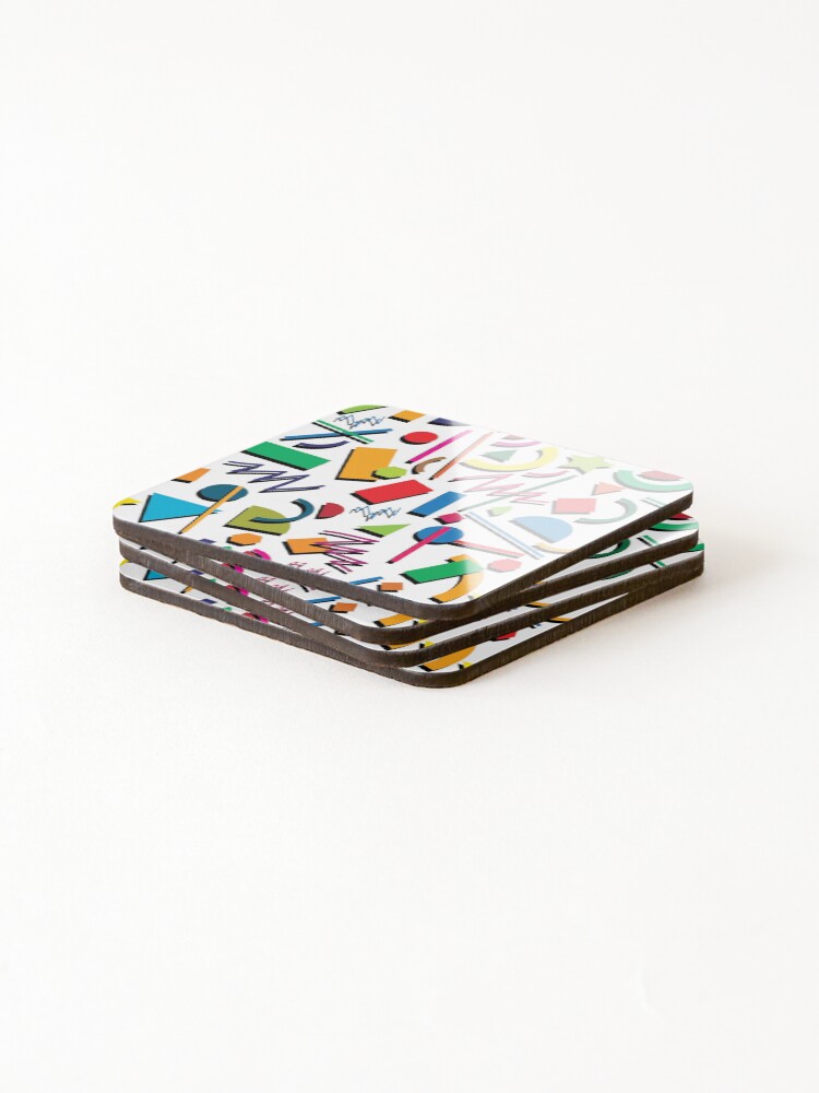 Thumbnail 4 of 5, Coasters (Set of 4), Bright Shapes designed and sold by RuthFurtado.