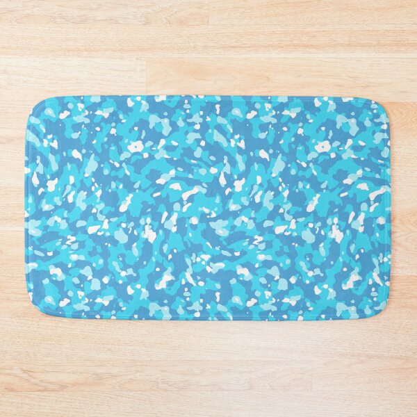 Item preview, Bright blue abstract twirl pattern  designed and sold by Bottums.
