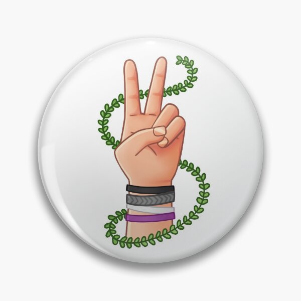 Item preview, pride peace sign - asexual b designed and sold by surelydraws.