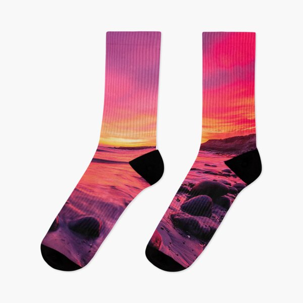 Item preview, Pink Sunset Over The Beach designed and sold by PhotoozStore.