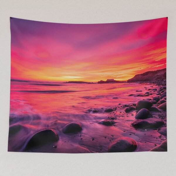 Item preview, Pink Sunset Over The Beach designed and sold by PhotoozStore.