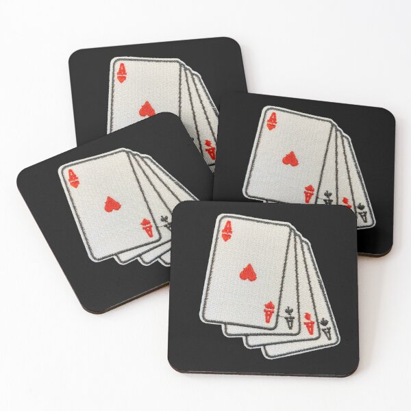 Artikelvorschau, Vier Asse Kartenspiel Lucky Poker Sticker entworfen und verkauft von designolo.
