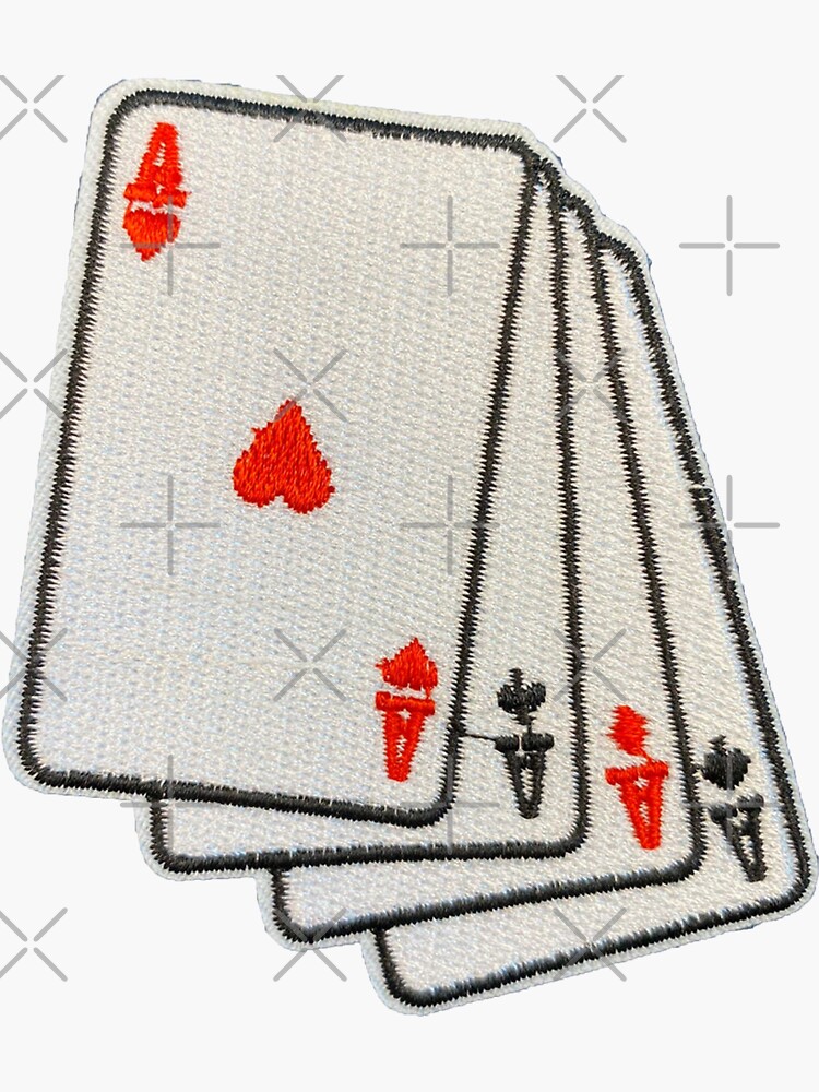 "Four Aces Card Game Lucky Poker Sticker" Sticker for Sale by designolo