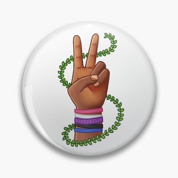 Item preview, pride peace sign - genderfluid a designed and sold by surelydraws.