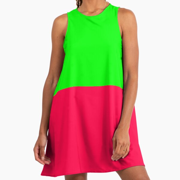 Neon Pink & Green" A-Line Dress for Sale by moonshinepdise | Redbubble
