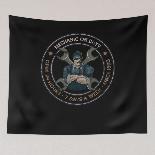Item preview, Mechanic on duty serviceman man Auto Repair shop designed and sold by FalkDania.