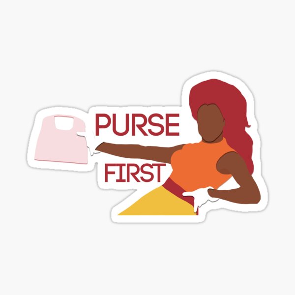 "Purse First" Sticker by FelicityJaneB Redbubble