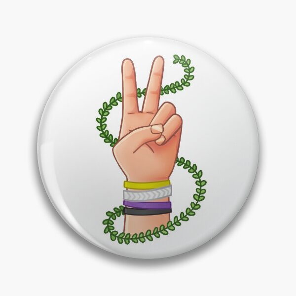 Item preview, pride peace sign - nonbinary b designed and sold by surelydraws.