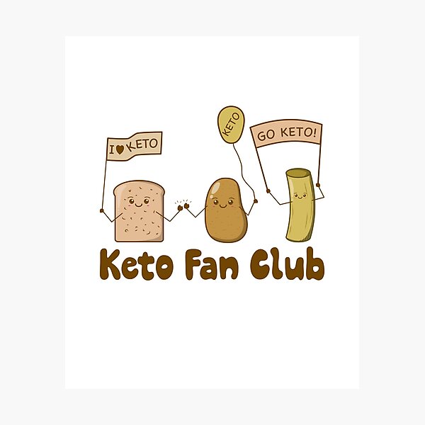 Item preview, Keto Fan Club - Funny Kawaii Keto Carbs designed and sold by Dan66.
