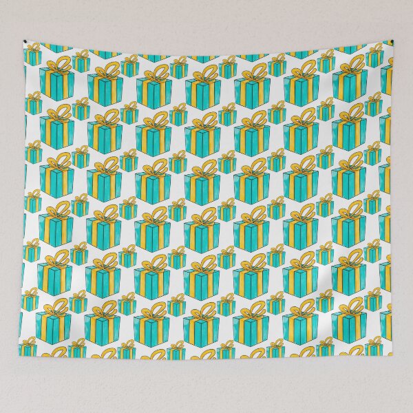 Item preview, Gift pattern with blue and yellow color designed and sold by Lzdigitalstore.
