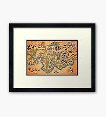 Johto Map Framed Print