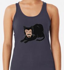 Vlad die Katze (Grau) Racerback Tank Top