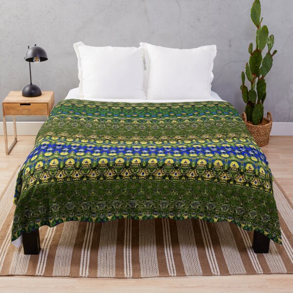 Item preview, Daffodils and Blue Sky Abstract Regal Geo Pattern designed and sold by SeaChangeDesign.