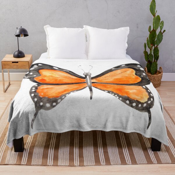Item preview, hand painted orange and black butterflies watercolor 3 designed and sold by ColorandColor.