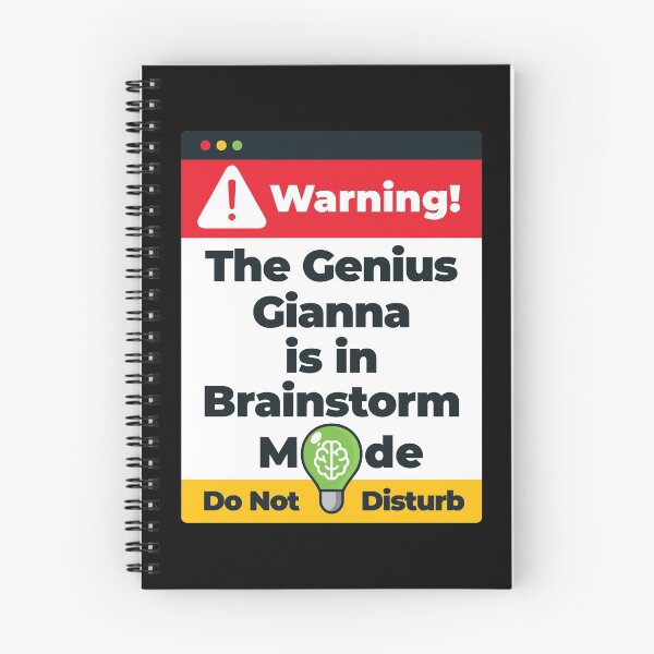 Item preview, Gianna Name - Warning The Genius Gianna is in Brainstorm Mode designed and sold by elhefe.