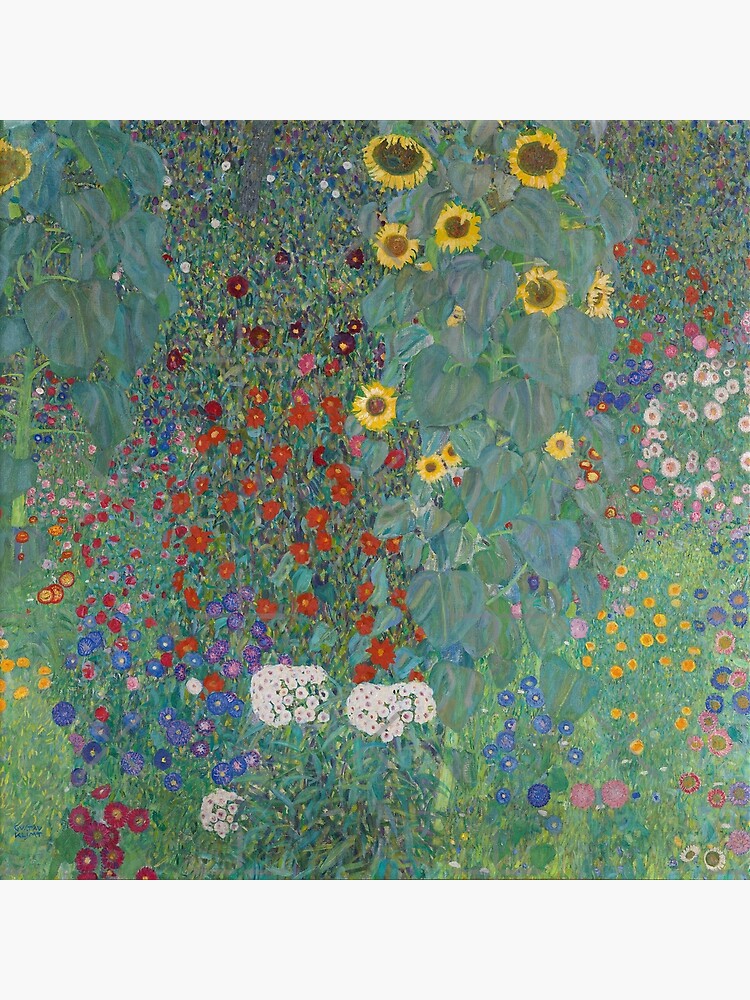 "Cottage Garden With Sunflowers (1907) By Gustav Klimt " Poster By ...