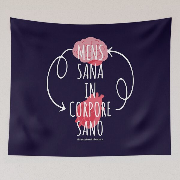 Item preview, Mens Sana In Corpore Sano - Mental Health Matters designed and sold by Happy Puppy Print On Demand.