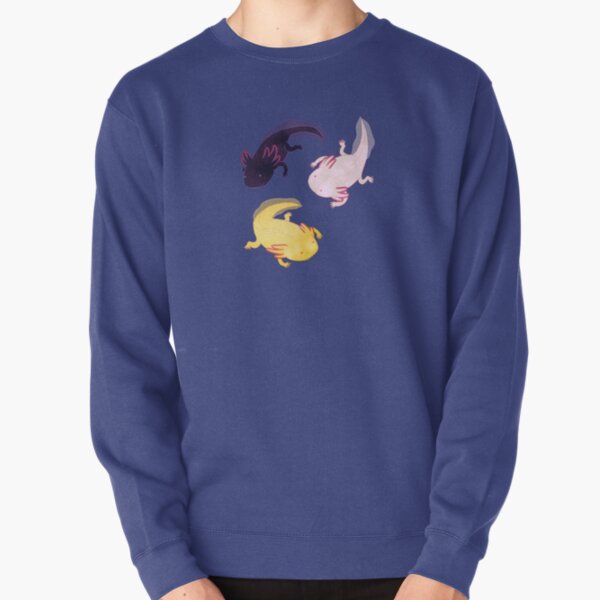 Axolotl Pattern Pullover Sweatshirt