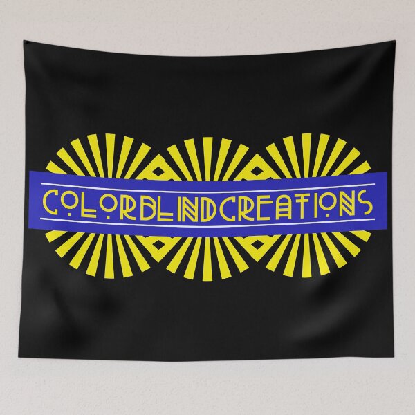 Item preview, COLORBLINDCREATIONS Logo Sunrise Blue Gold designed and sold by CBCreations73.