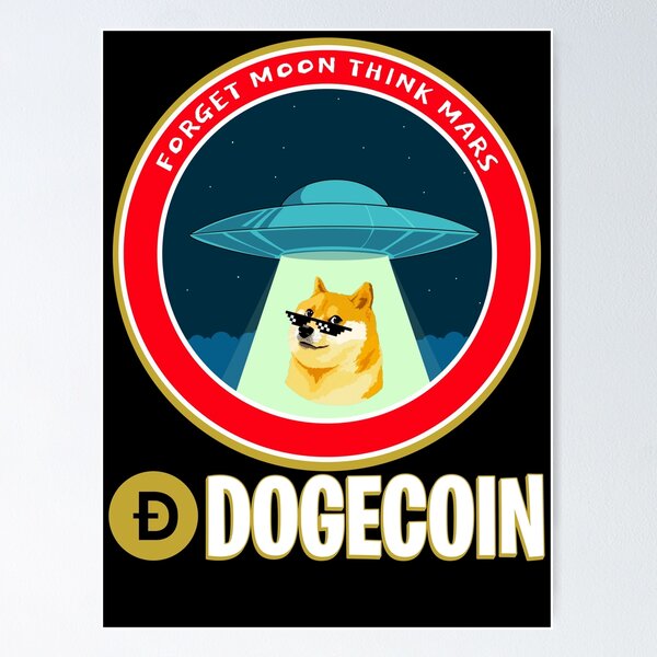 Artikel-Vorschau von Dogecoin-Krypto zum Mond, designt und verkauft von BitcoinBros.