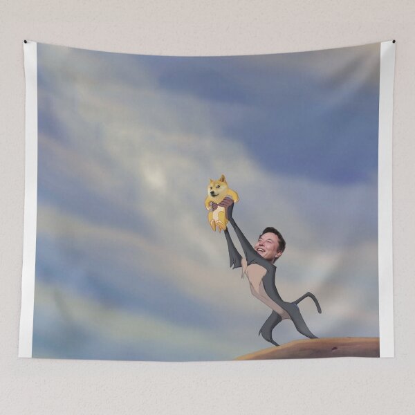 Item preview, Dogecoin Elon Musk Lion King Edit designed and sold by Emote Bot.