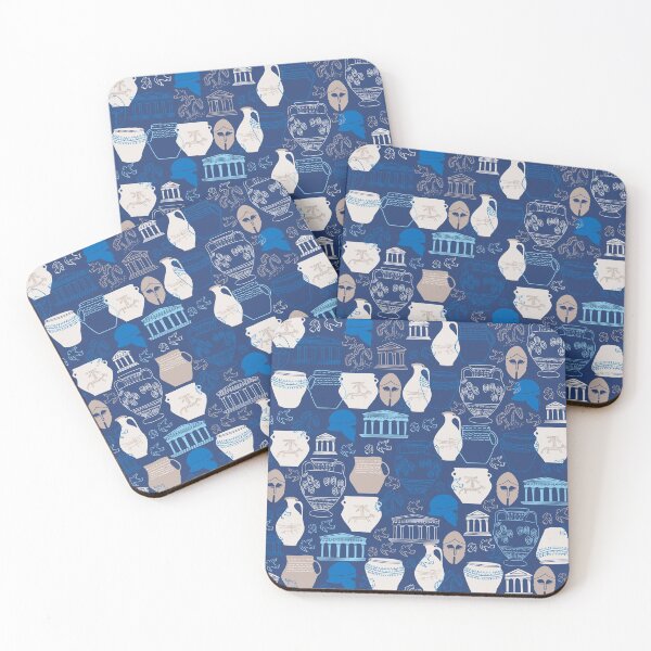 Item preview, Ancient Greece Print on Blue Background designed and sold by kapotka.