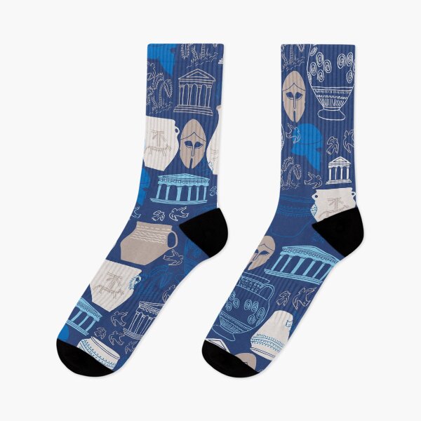 Item preview, Ancient Greece Print on Blue Background designed and sold by kapotka.