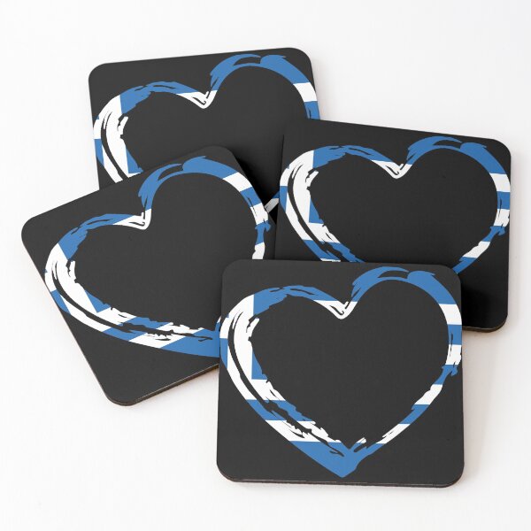 Item preview, Greek Flag Heart patriotic designed and sold by Happy Puppy Print On Demand.