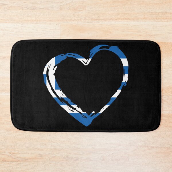 Item preview, Greek Flag Heart patriotic designed and sold by Happy Puppy Print On Demand.