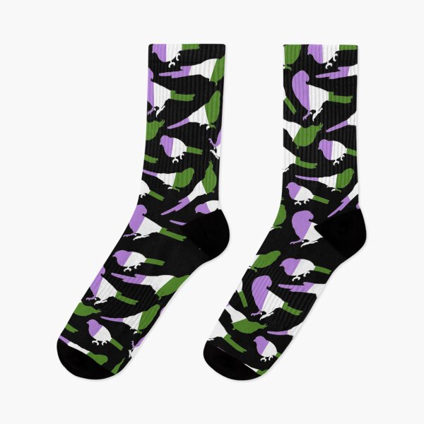 Artikelvorschau, Genderqueer Bird Silhouette Pattern entworfen und verkauft von AdoraBirdArt.