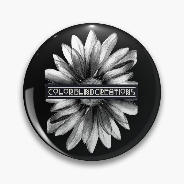 Item preview, COLORBLINDCREATIONS Logo Black And White Sunflower Retro designed and sold by CBCreations73.