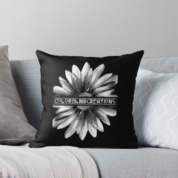 Item preview, COLORBLINDCREATIONS Logo Black And White Sunflower Retro designed and sold by CBCreations73.