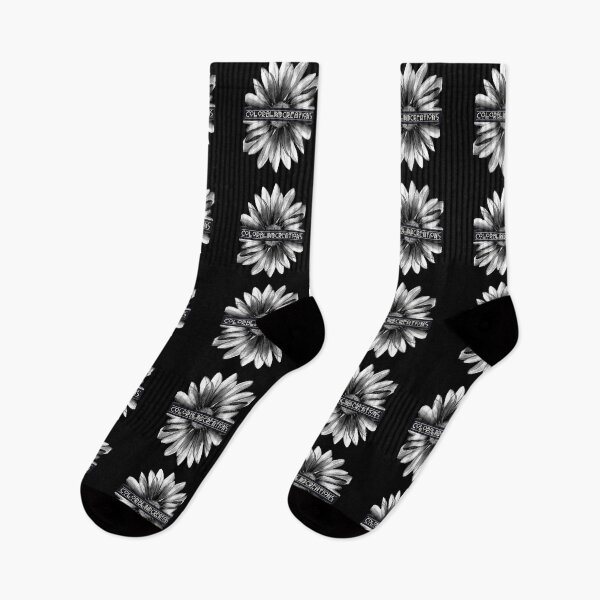 Item preview, COLORBLINDCREATIONS Logo Black And White Sunflower Retro designed and sold by CBCreations73.