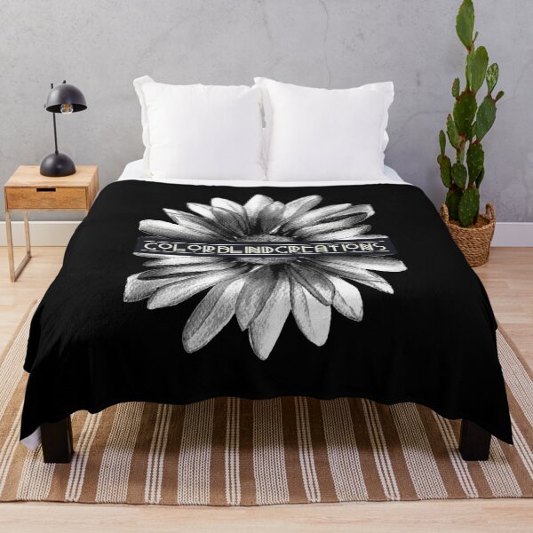 Item preview, COLORBLINDCREATIONS Logo Black And White Sunflower Retro designed and sold by CBCreations73.