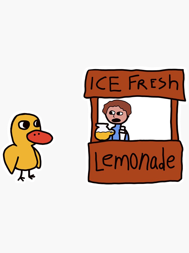 "Duck and lemonade stand Nostalgia " Sticker for Sale by RAGE100