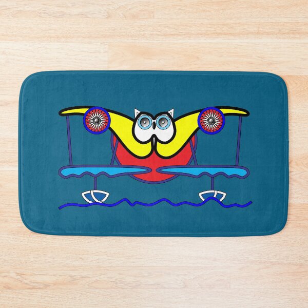 Item preview, Owl as a water flyer (057th sport, aviator,) Kind of child, decorative, digital, colorful, designed and sold by Paszkan.