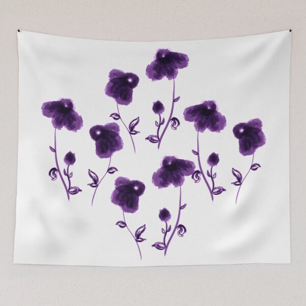 Item preview, Purple watercolor flower pattern designed and sold by Chino20.