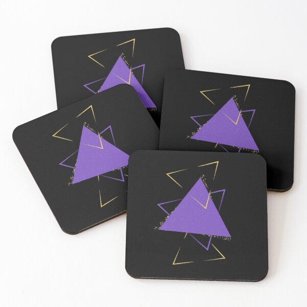 Item preview, Geometric Purple and Gold Triangles designed and sold by Cato99.