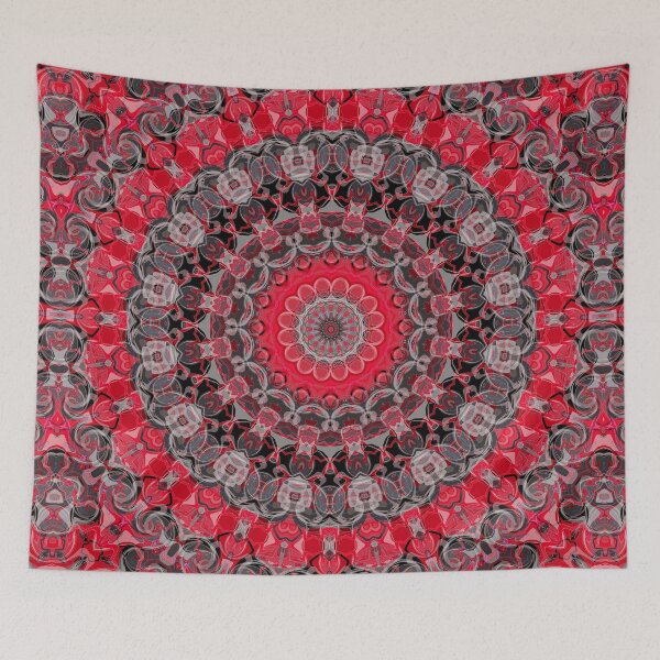 Aperçu de l'œuvre Beau tapis persan, oblique et gris, mandala, kaléidoscope créée et vendue par fuzzyfox.