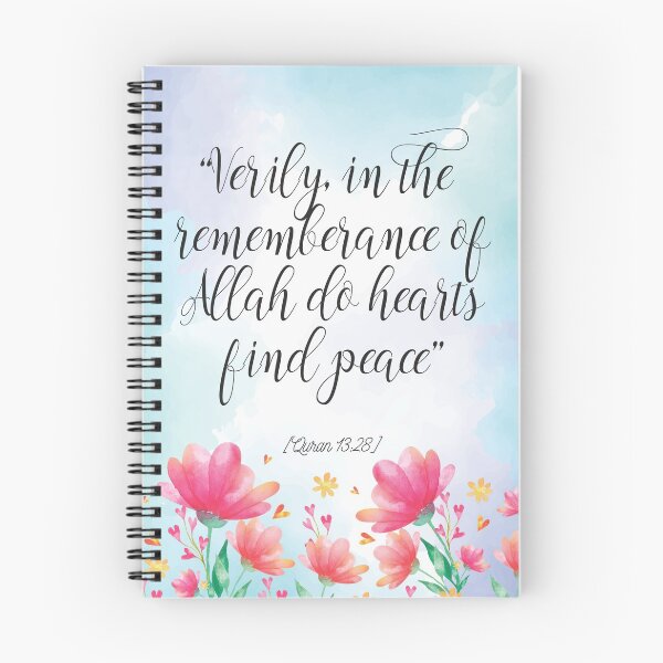 Item preview, Verily in the remembrance of Allah do hearts find peace designed and sold by Pink Pastel Studio.