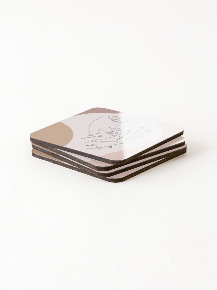 Thumbnail 4 of 5, Coasters (Set of 4), Line ART designed and sold by OneLinePrint.