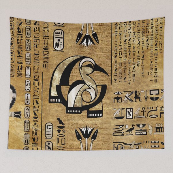 Item preview, Thoth - Djhuty Egytian God- Gold and Pearl designed and sold by k9printart.