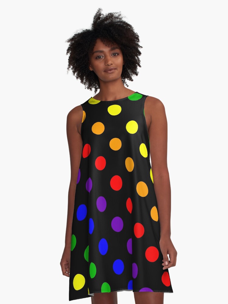 Rainbow deals dot dress