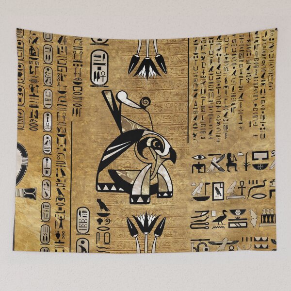 Item preview, Horus - Egyptian God- Gold and Pearl designed and sold by k9printart.